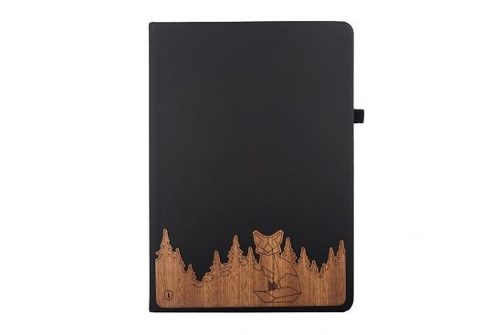 Zápisník s líškou Black Foxwood A5