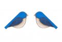 Drevené náušnice Blue Bird Earrings
