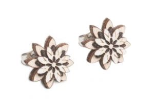 Drevené náušnice Bellis Earrings