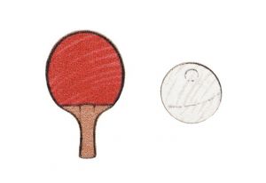 Drevené náušnice Ping pong