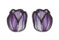 Drevené náušnice Tulipán