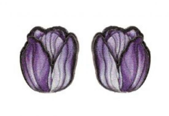 Drevené náušnice Tulipán