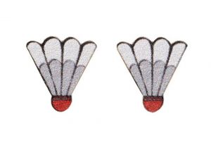 Drevené náušnice Badminton