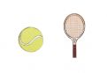 Drevené náušnice Tenis