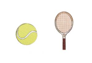 Drevené náušnice Tenis