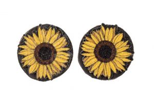 Drevené náušnice Slnečnice Earrings
