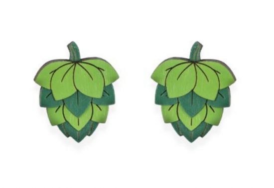 Drevené náušnice Hops Earrings