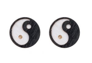 Drevené náušnice JinJang Earrings