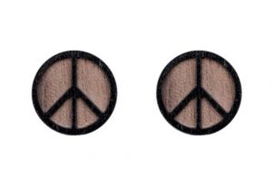 Drevené náušnice Peace Earrings