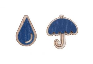 Drevené náušnice Storm Earrings