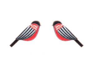 Drevené náušnice Zigzag Cutebird Earrings