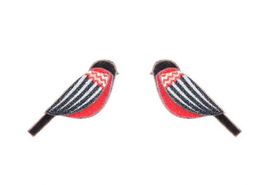 Drevené náušnice Zigzag Cutebird Earrings