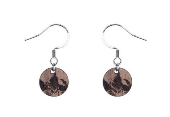 Drevené náušnice Bracken Dangle Earrings
