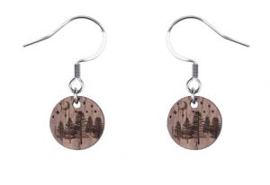 Drevené náušnice Wood Dangle Earrings