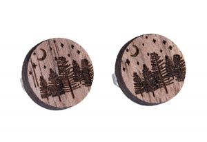 Drevené náušnice Wood Earrings