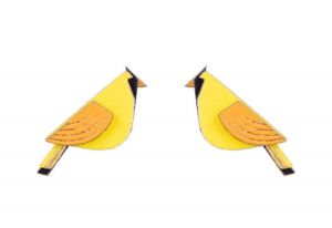 Drevené náušnice Sunny Cutebird Earrings