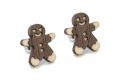 Drevené náušnice Gingerbread Earrings