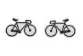 Drevené náušnice Cestný bicykel