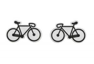 Drevené náušnice Cestný bicykel