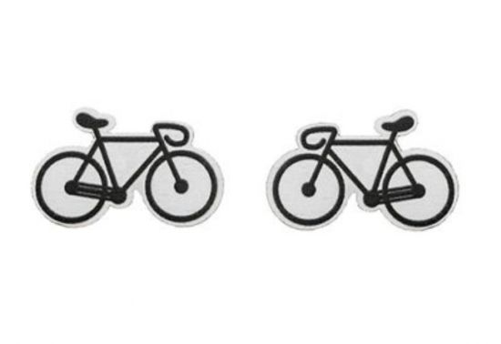 Drevené náušnice Cestný bicykel