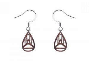 Drevené náušnice Drop Earrings
