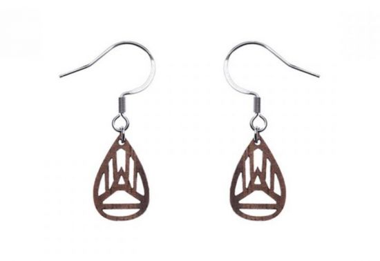 Drevené náušnice Drop Earrings