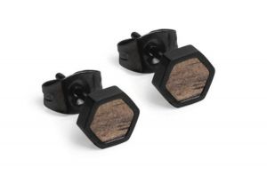 Kovové náušnice Apis Nox Earrings Hexagon
