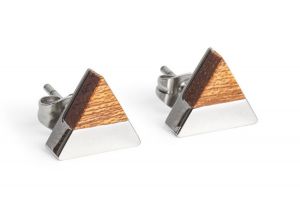 Kovové náušnice Red Earrings Triangle