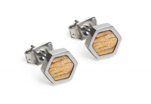 Kovové náušnice Lini Earrings Hexagon