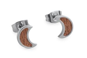 Kovové náušnice Red Earrings Halfmoon