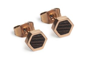 Kovové náušnice Rose Earrings Hexagon