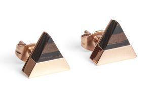 Kovové náušnice Rose Earrings Triangle