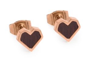 Kovové náušnice Rose Earrings Heart