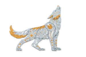 Drevené puzzle Scandi Vlk