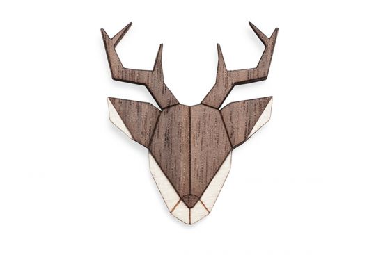 Drevená brošňa Deer Brooch