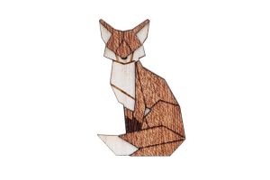 Sitting Fox Brooch
