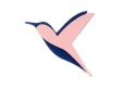Drevená brošňa Pink Hummingbird Brooch