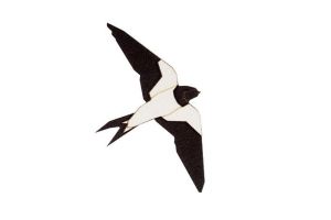 Drevená brošňa Swallow Brooch
