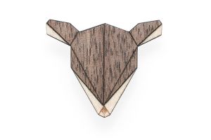 Drevená brošňa Doe Brooch