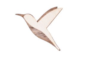 Drevená brošňa Natural Hummingbird Brooch