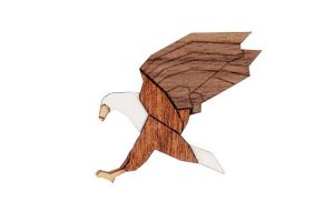 Drevená brošňa Eagle Brooch
