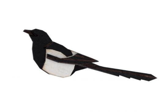 Drevená brošňa Magpie Brooch