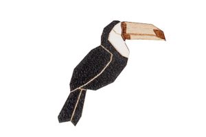 Drevená brošňa Toucan Brooch