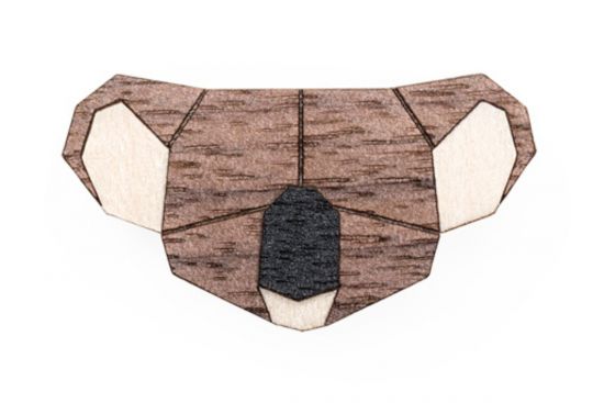 Drevená brošňa Koala Brooch