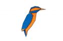 Drevená brošňa Kingfisher Brooch