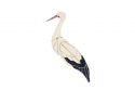 Drevená brošňa Stork Brooch