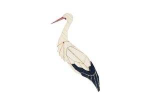 Drevená brošňa Stork Brooch