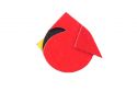 Drevená brošňa Red Cutebird Brooch