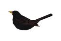 Drevená brošňa Blackbird Brooch