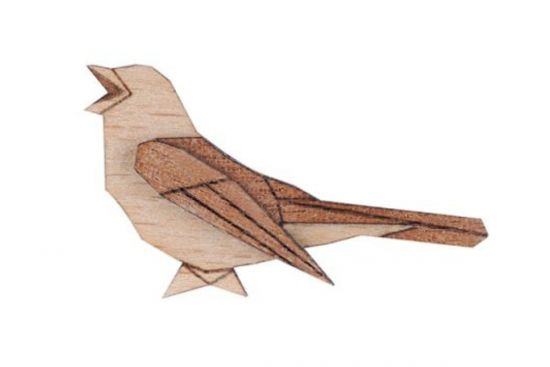 Drevená brošňa Nightingale Brooch
